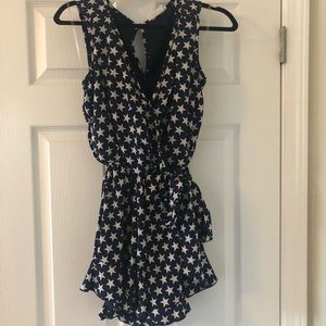 Stars and Stripes faux wrap romper! ⭐️⭐️